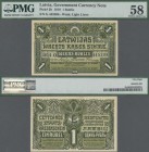 Latvia: 1 Rublis 1919 Government Currency Note, P.2b, almost perfect with a few minor stains, PMG graded 58 Choice About UNC.
 [differenzbesteuert]