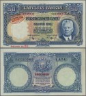 Latvia: Latvijas Bankas 50 Latu 1934 TDLR - SPECIMEN, P.20s2 with red oval stamp ”Specimen – De la Rue & Co Ltd. – Cancelled”, Specimen number 36 at l...