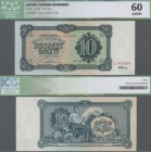 Latvia: Latvian Government 10 Latu 1934, serial letter ”L” with signatures: Annuss & Skujevics, P.25c, almost perfect condition with a few minor spots...