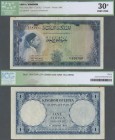 Libya: 1 Pound Kingdom of Libya 1952 P. 16, ICG graded 30* Very Fine.
 [differenzbesteuert]