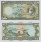 Macau: Banco Nacional Ultramarino, 500 Patacas 1984 with signature title at left: Vice-Presidente, P.62b in perfect UNC condition. Rare!
 [differenzb...