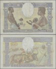 Madagascar: Banque de Madagascar 100 Francs ND(1937), P.40, very nice with a few spots and folds. Condition: F+/VF
 [differenzbesteuert]