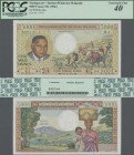 Madagascar: Institut d'Émission Malgache 5000 Francs ND(1966), P.60a, tiny repaired part at center, some pinholes and a few spots, PCGS graded 40 Extr...