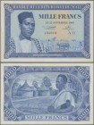 Mali: Banque de la République du Mali 1000 Francs 1960, P.4, great condition with soft vertical bend at center, some pinholes and minor spots. Conditi...
