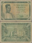 Mali: Banque de la République du Mali 5000 Francs 1960, P.5, toned paper with a number of pinholes at center, small tear at lower margin. Condition: F...