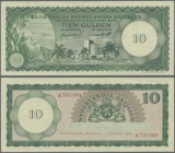 Netherlands Antilles: 10 Gulden 1962, P.2a, tiny dint at lower right and at upper margin, otherwise perfect. Condition: XF+
 [differenzbesteuert]