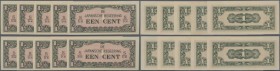 Netherlands Indies: De Japansche Regeering set with 10 banknotes 1 Cent ND(1942) with fractional block letter S/DR, P.119b in UNC condition. (10 pcs.)...