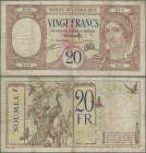 New Hebrides: Banque de l'Indochine 20 Francs ND(1941), P.6, still nice with a few rusty spots and pinholes, condition: F
 [differenzbesteuert]