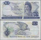 New Zealand: Reserve Bank of New Zealand 10 Dollars ND(1968-75), signature: Wilks, P.166b, Error note with large vertical paper crease on front, Condi...