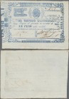 Paraguay: El Tesorio Nacional 1 Peso ND(1865), P.21 in XF/XF+ condition
 [differenzbesteuert]