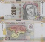Peru: Banco Central de Reserva del Perú 200 Nuevos Soles 2009, P.186 in perfect UNC condition.
 [differenzbesteuert]