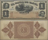 Peru: El Banco de Tacna 1 Sol 1870 unsigned remainder, P.S382r in XF+ condition
 [differenzbesteuert]