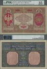 Poland: State Loan Bank, German Occupation WW I, 1000 Marek 1916, title on front reads ”Zarząd Generał-gubernatorstwa ...”, P.16, red serial number A1...