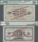 Poland: State Loan Bank 500.000 Marek 1923 SPECIMEN, P.36s with red overprint ”WZOR” and ”Bez wartosci”, serial number A1234500 and A6789000, PMG grad...