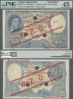 Poland: Bank Polski 100 Zlotych 1919 (ND 1924) SPECIMEN, P.57s with red overprint ”WZOR” and ”Bez wartosci”, serial number SC6413965 and stamped Speci...