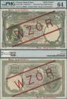 Poland: 5000 Zlotych 1919 (ND 1924) SPECIMEN, P.60s with red overprint ”WZOR” and ”Bez wartosci”, serial number S.A.268063, PMG graded 64 Choice Uncir...