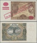 Poland: Bank Polski 100 Zlotych 1934 (1939) with overprint ”Generalgouvernement für die besetzten polnischen Gebiete”, P.90a, very nice condition with...