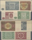 Poland: Set with 4 banknotes with 1, 2, 5 and 10 Zlotych 1946, P.124-126, all in aUNC/UNC condition. (4 pcs.)
 [differenzbesteuert]