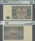 Poland: 20 Zlotych 1946, P.127, serial number A2809212, PMG graded 58 Choice About Unc.
 [differenzbesteuert]