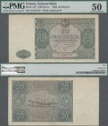 Poland: 20 Zlotych 1946, P.127, serial number E1161721, PMG graded 50 About Uncirculated.
 [differenzbesteuert]