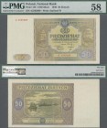 Poland: 50 Zlotych 1946, P.128, serial number A2585989, PMG graded 58 Choice About Unc.
 [differenzbesteuert]