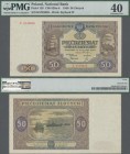 Poland: 50 Zlotych 1946, P.128, serial number K5733836, PMG graded 40 Extremely Fine.
 [differenzbesteuert]