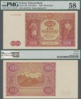Poland: 100 Zlotych 1946, P.129, serial number A0417728, PMG graded 58 Choice About Unc.
 [differenzbesteuert]