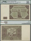 Poland: 1000 Zlotych 1947, P.133, serial number Ser.A 8325592, PMG graded 35 Choice Very Fine.
 [differenzbesteuert]