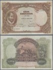 Portugal: Banco de Portugal 100 Escudos 1920, P.124, very attractive and extraordinary rare banknote in great condition with a few larger border tears...