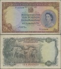 Rhodesia & Nyasaland: Bank of Rhodesia and Nyasaland 10 Pounds 1957, P.23a, highest denomination and the key note of this series in still nice conditi...