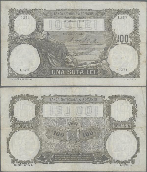 Romania: Banca Naţională a României 100 Lei 1930, P.33a, still nice condition fo...