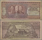 Romania: 500 Lei 1949, P.86a, still nice with a few folds and minor spots at right border. Condition: F+
 [differenzbesteuert]