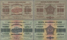 Russia: Transcaucasia pair with 10.000 Rubles (UNC) and 10.000.000 Rubles (aUNC) 1923, P.S624, S631. (2 pcs.)
 [differenzbesteuert]