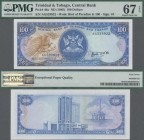 Trinidad & Tobago: Central Bank of Trinidad & Tobago 100 Dollars ND(1985), P.40a, excellent condition and very high grade PMG 67 Superb Gem Unc EPQ.
...