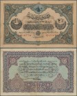 Turkey: 2 ½ Livres ND P. 100, used with folds and creases but still very crisp paper and nice original colors, no holes or tears, condition: F+ to VF-...