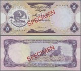 United Arab Emirates: United Arab Emirates Currency Board 5 Dirhams ND(1973) SPECIMEN, P.2s, printed by De la Rue, London, in perfect UNC condition. H...