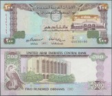 United Arab Emirates: United Arab Emirates Central Bank 200 Dirhams 1989, P.16 in perfect UNC condition.
 [differenzbesteuert]