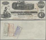 United States of America - Confederate States: The Confederate States of America 100 Dollars 1862, P.44, excellent condition, almost unfolded with a s...