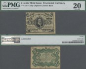 United States of America: United States Treasury, Fractional Note 5 Cents 1863, third issue, P.107 (Fr. 1238), still nice original shape with lightly ...