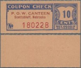 United States of America: POW Canteen Scottsbluff, Nebraska 10 Cents ND(1944-46), C.NL in UNC condition. Rare!
 [differenzbesteuert]