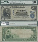 United States of America: The Merchants National Bank of MONTGOMERY, West Virginia 20 Dollars series 1902, P.NL (Fr.653), PMG graded 20 Very Fine
 [d...