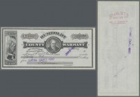United States of America: 1920, ”Humboldt County/Nevada” Scheck über 40,30 Dollar in sehr guter Erhaltung mit rückseitigem rotem Auszahlungsstempel vo...