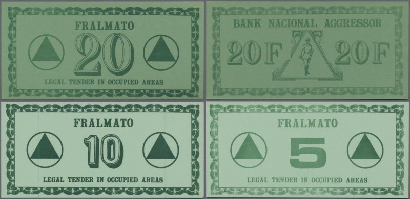 Vietnam: Set with 3 pcs. training money 5, 10 and 20 F, Bank Nacional Aggressor ...