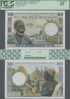West African States: Banque Centrale des États de l'Afrique de l'Ouest 5000 Francs ND(1970's) with code letter ”B” = BENIN, P.204Bl, very nice with br...