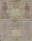 Yugoslavia: Ministère des Finances du Royaume des Serbes, Croates et Slovènes 400 Kruna ND(1919) overprint on 100 Dinara, P.19, rare banknote with a f...