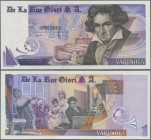 Testbanknoten: Bundle of 100 pcs. Test Notes by De La Rue Giori S.A. VARINOTA ”1” with portrait of Ludwig van Beethoven, intaglio printed SPECIMEN wit...