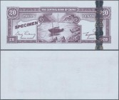 Testbanknoten: Unlisted Reverse Uniface Specimen in brown color with Holographic security strip on right side of note with the initials ”KURZ” on it. ...