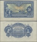 Testbanknoten: Intaglio printed advertising note by Waterlow & Sons. ”50” ND(1920), large size format 208 x 120 mm, cut at upper margin, soft vertical...