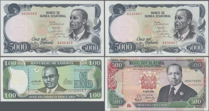 Africa: Very nice set with 5 banknotes Africa comprising Kenya 500 Shillings 199...