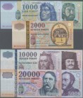 Hungary: Giant and high value lot with 50 banknotes series 1998 till 2017 comprising 5x 200 Forint series 1998, 2001, 2003, 2004, 2007 all in UNC, 10x...